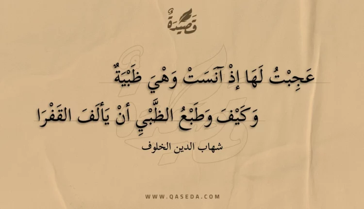 قصيدة عجبت لها إذ آنست وهي ظبية