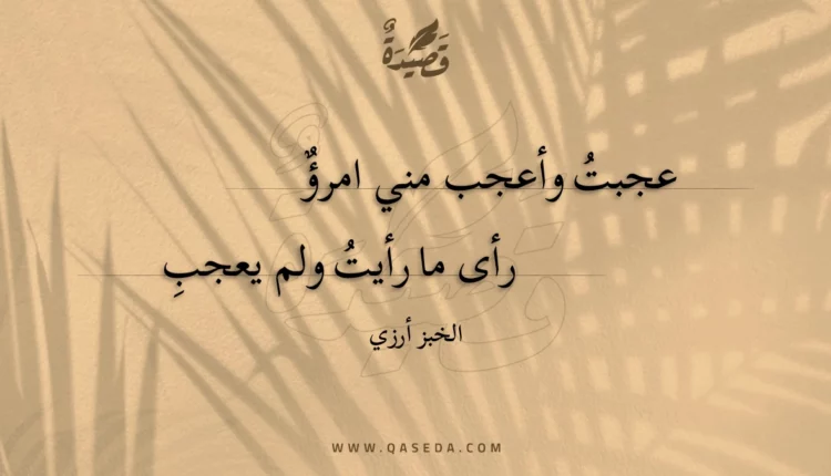 قصيدة عجبت وأعجب مني امرؤ