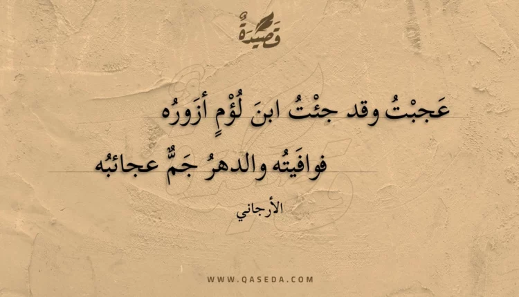 قصيدة عجبت وقد جئت ابن لؤم أزوره