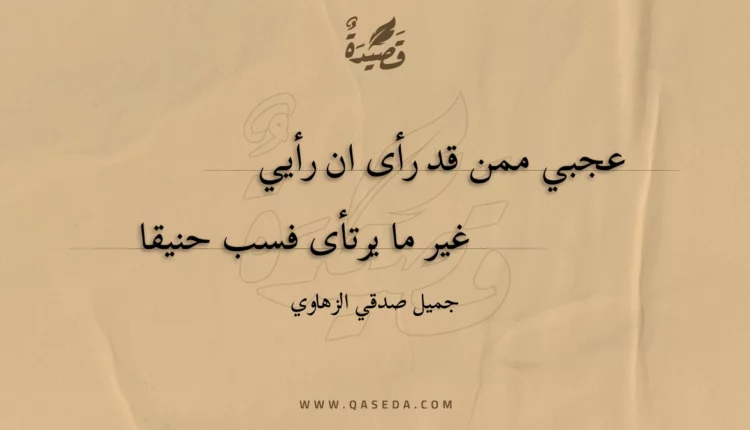 قصيدة عجبي ممن قد رأى ان رأيي