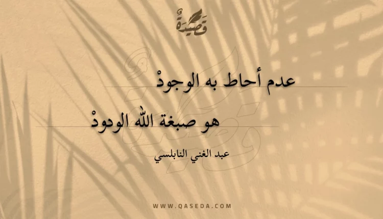 قصيدة عدم أحاط به الوجود