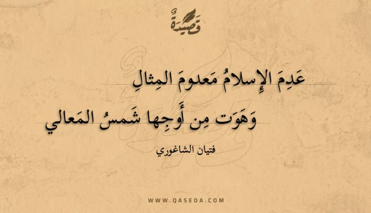 قصيدة عدم الإسلام معدوم المثال