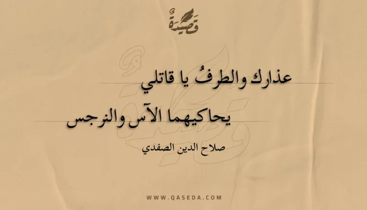 قصيدة عذارك والطرف يا قاتلي