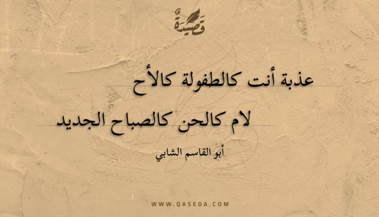 قصيدة عذبة أنت كالطفولة كالأح