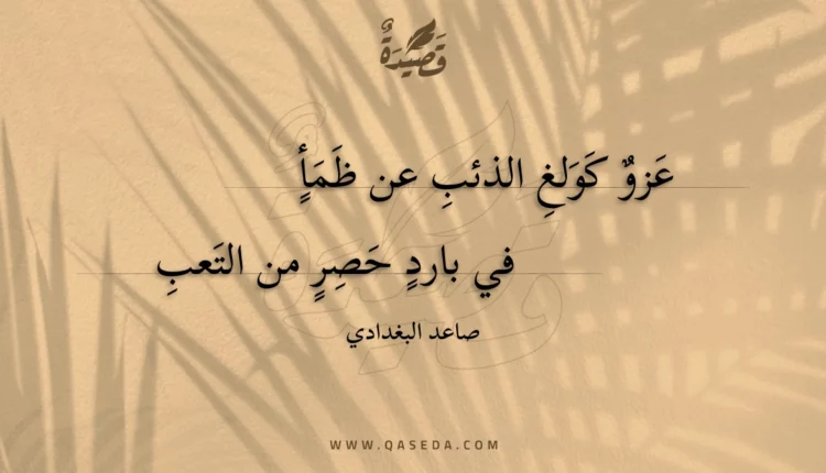 قصيدة عزو كولغ الذئب عن ظمأ