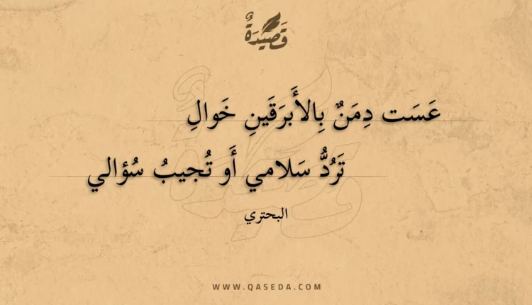 قصيدة عست دمن بالأبرقين خوال