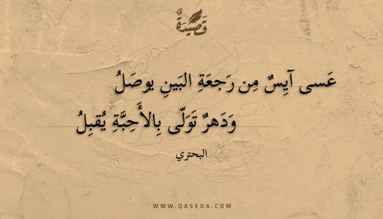 قصيدة عسى آيس من رجعة البين يوصل