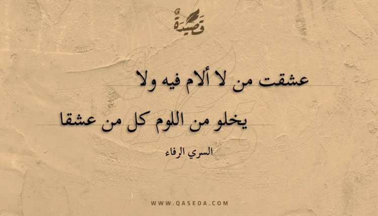 قصيدة عشقت من لا ألام فيه ولا