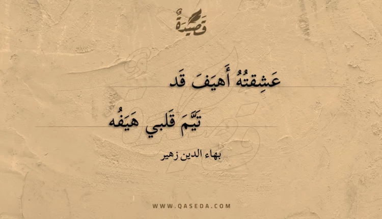 قصيدة عشقته أهيف قد
