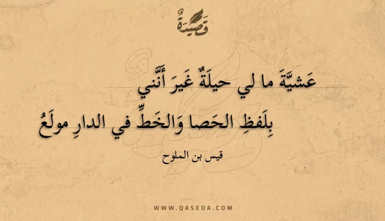 قصيدة عشية ما لي حيلة غير أنني