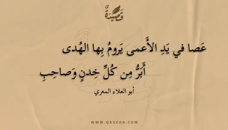 قصيدة عصا في يد الأعمى يروم بها الهدى