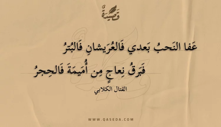 قصيدة عفا النحب بعدي فالعريشان فالبتر