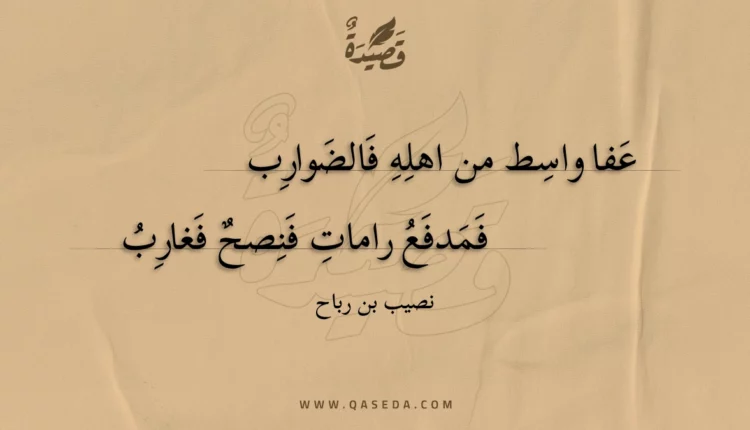 قصيدة عفا واسط من اهله فالضوارب