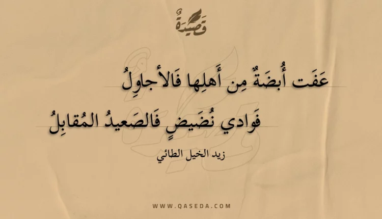 قصيدة عفت أبضة من أهلها فالأجاول