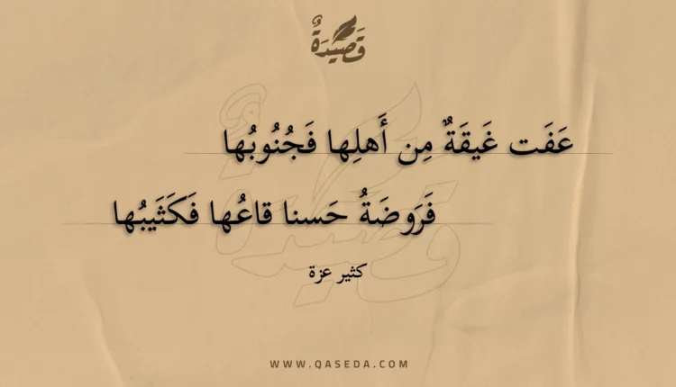 قصيدة عفت غيقة من أهلها فجنوبها