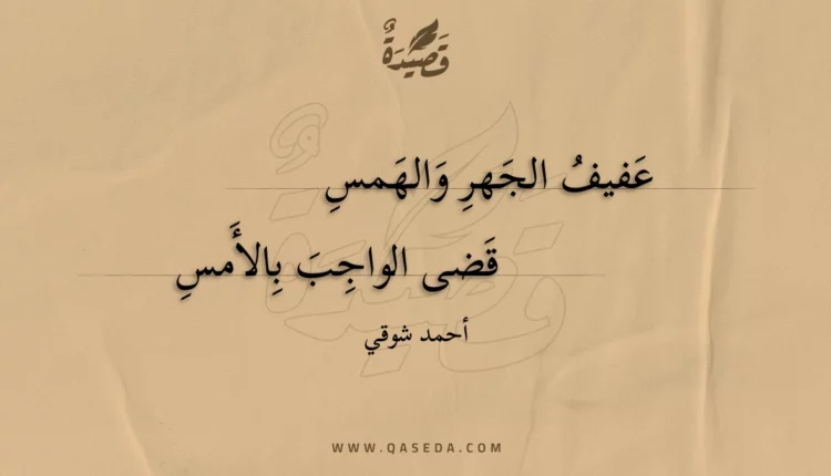 قصيدة عفيف الجهر والهمس