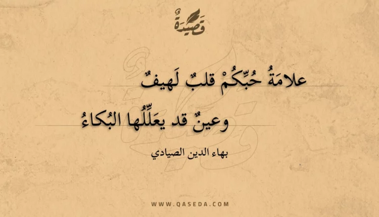قصيدة علامة حبكم قلب لهيف
