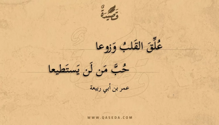 قصيدة علق القلب وزوعا