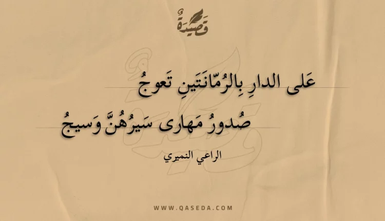 قصيدة على الدار بالرمانتين تعوج
