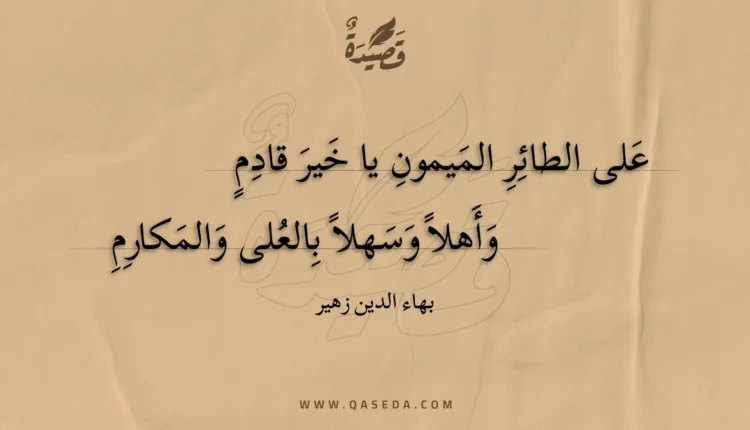 قصيدة على الطائر الميمون يا خير قادم