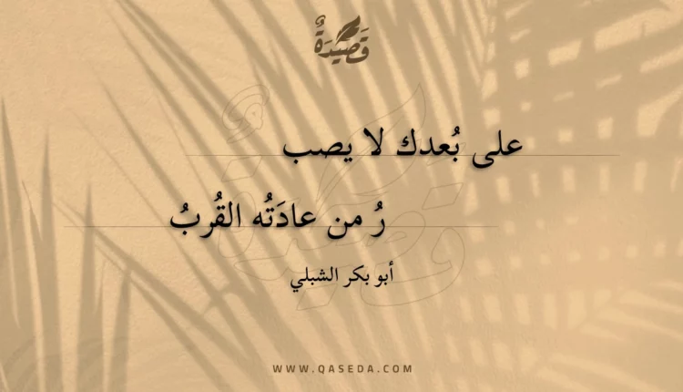 قصيدة على بعدك لا يصبر