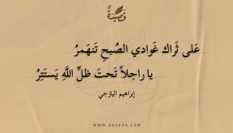 قصيدة على ثراك غوادي الصبح تنهمر