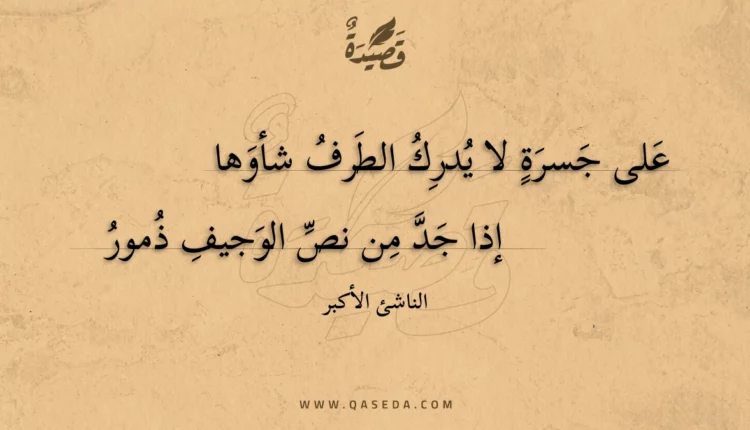 قصيدة على جسرة لا يدرك الطرف شأوها
