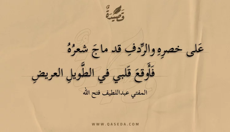 قصيدة على خصره والردف قد ماج شعره