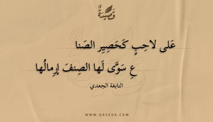 قصيدة على لاحب كحصير الصنا
