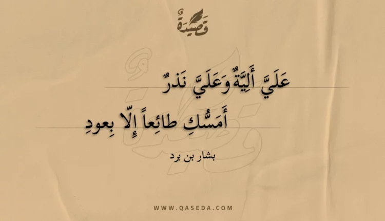قصيدة علي ألية وعلي نذر