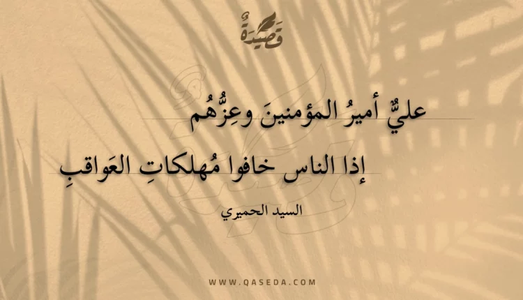قصيدة علي أمير المؤمنين وعزهم