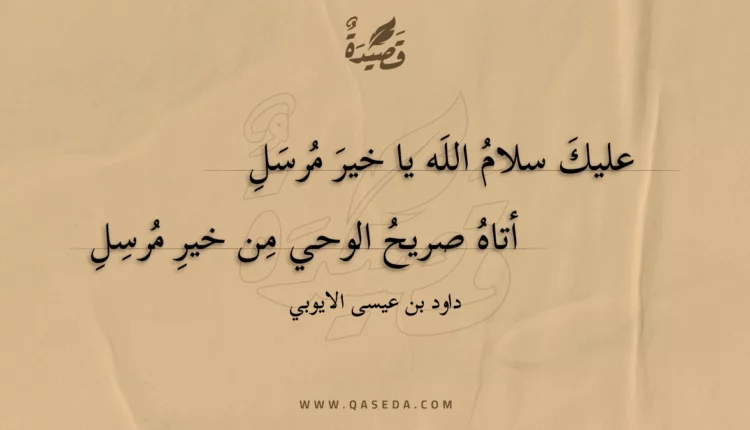 قصيدة عليك سلام الله يا خير مرسل