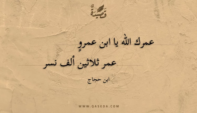 قصيدة عمرك الله يا ابن عمرو