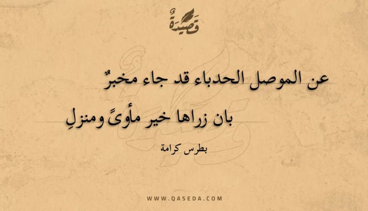 قصيدة عن الموصل الحدباء قد جاء مخبر