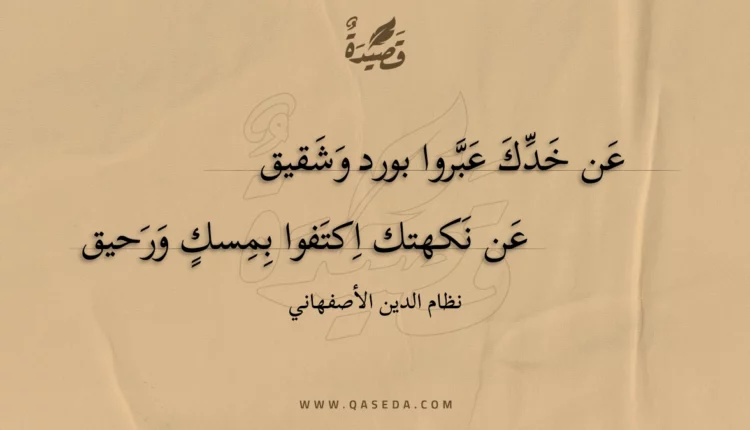 قصيدة عن خدك عبروا بورد وشقيق