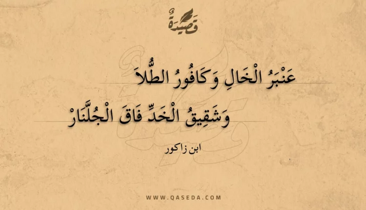قصيدة عنبر الخال وكافور الطلا