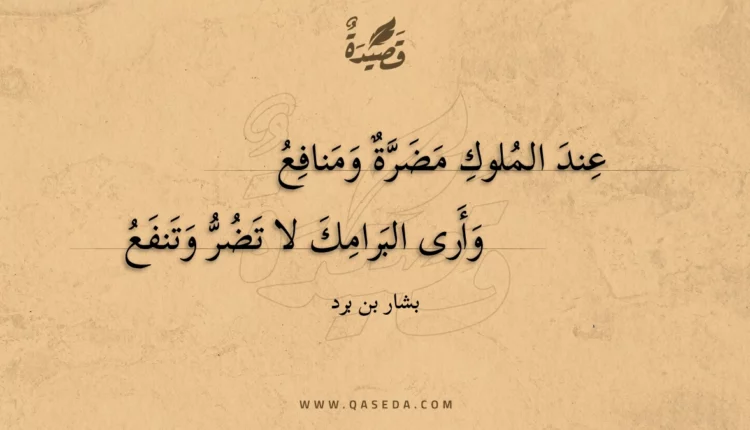 قصيدة عند الملوك مضرة ومنافع