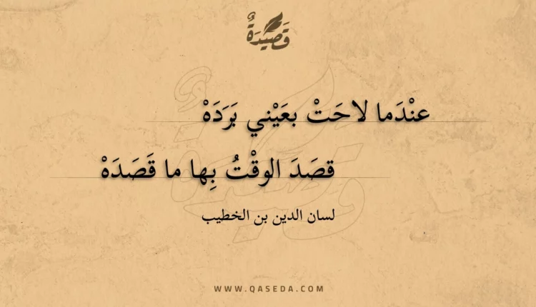 قصيدة عندما لاحت بعيني برده