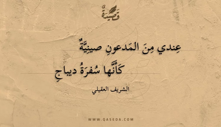 قصيدة عندي من المدعون صينية