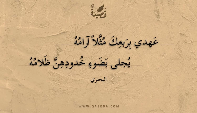 قصيدة عهدي بربعك مثلا آرامه
