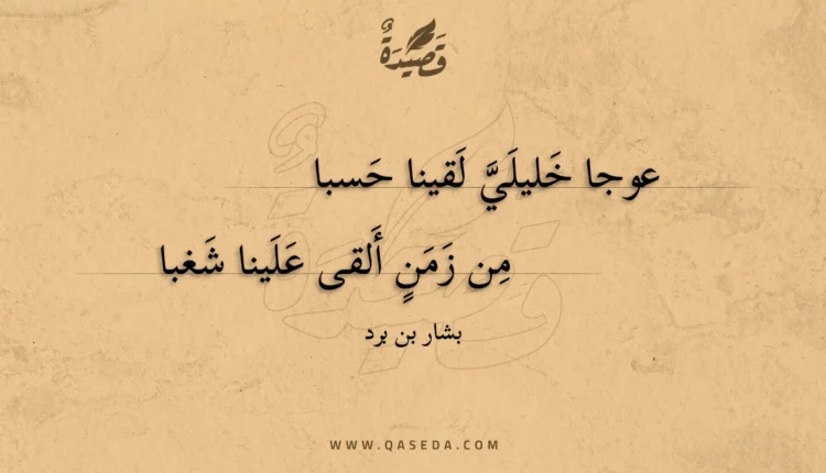 قصيدة عوجا خليلي لقينا حسبا