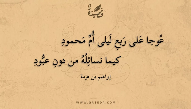 قصيدة عوجا على ربع ليلى أم محمود