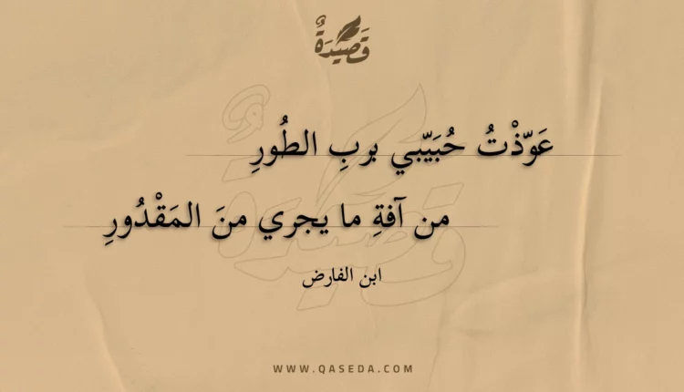 قصيدة عوذت حبيبي بربِ الطور