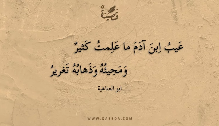 قصيدة عيب ابن آدم ما علمت كثير