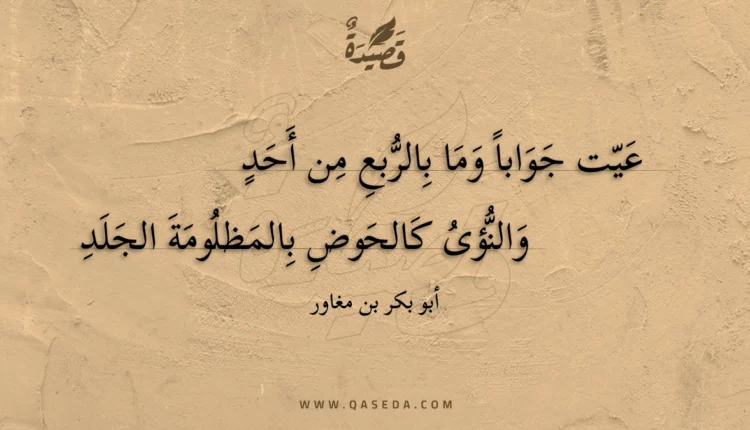 قصيدة عيت جواباً وما بالربع من أحد