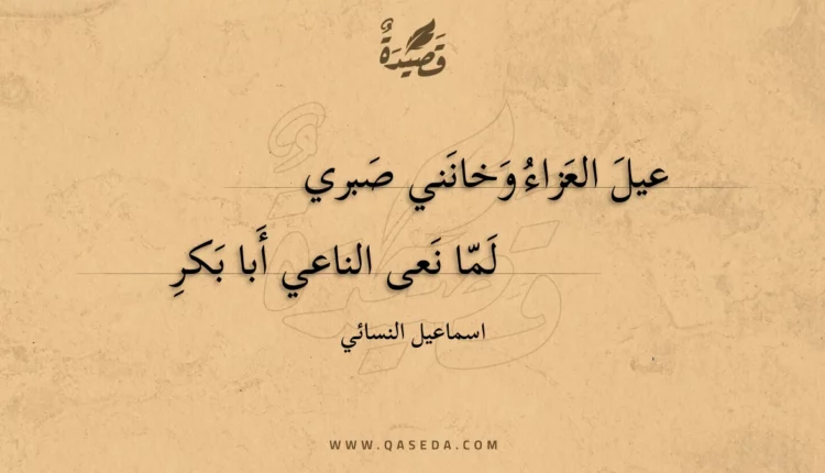 قصيدة عيل العزاء وخانني صبري