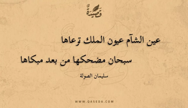 قصيدة عين الشآم عيون الملك ترعاها