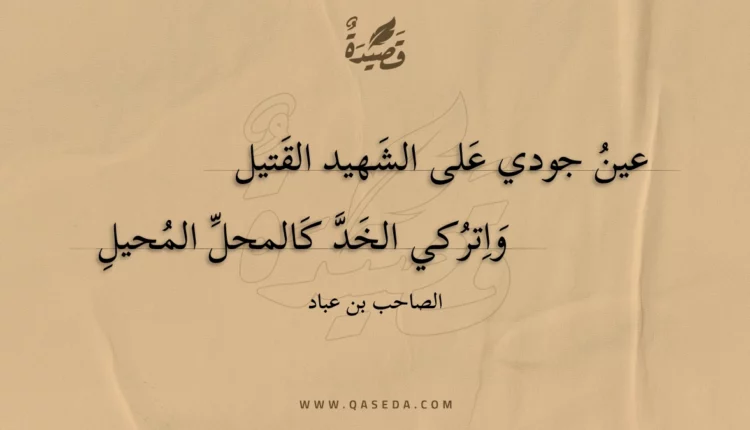 قصيدة عين جودي على الشهيد القتيل