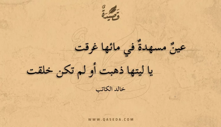 قصيدة عين مسهدة في مائها غرقت
