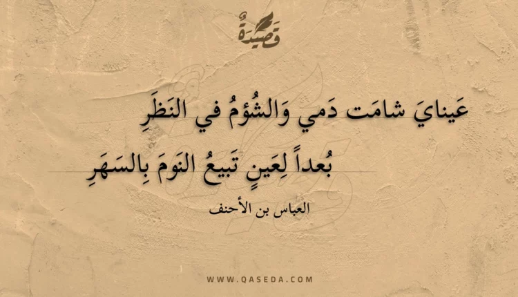 قصيدة عيناي شامت دمي والشؤم في النظر